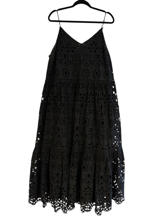 ASOS Dresses & Skirts - ASOS Black Eyelet Maxi Dress Size 14